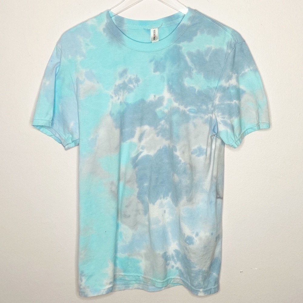 Upcycled Tie Dye Short Sleeve Tee in Blues